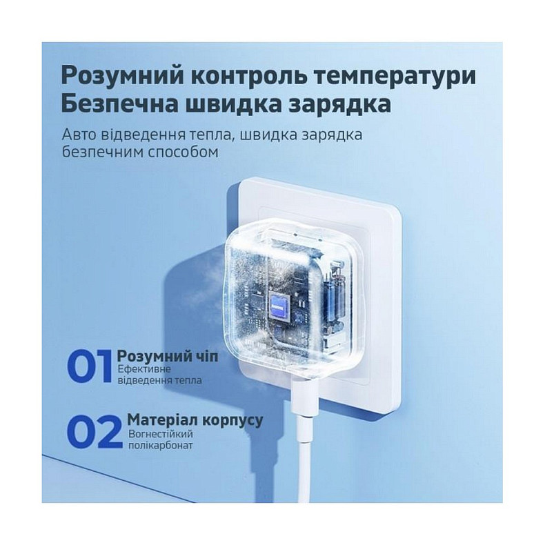 Сетевое зарядное устройство Remax 35W PD + QC Fast Charger White (RP-U87)