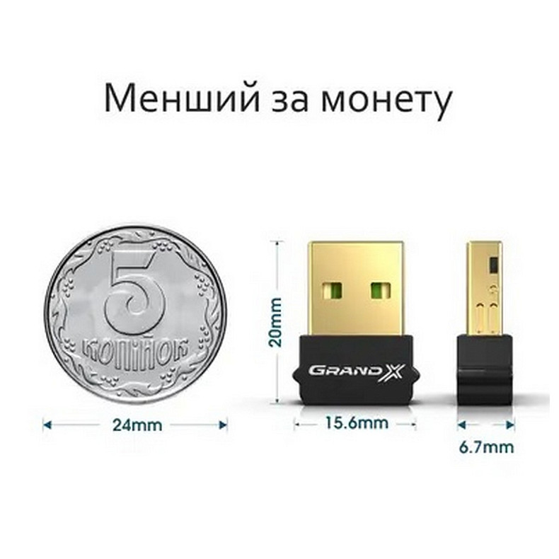 Bluetooth-адаптер Grand-X BT50G