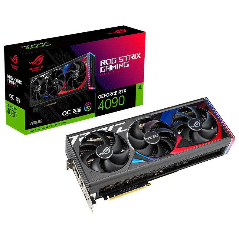 Відеокарта Asus GeForce RTX 4090 24GB GDDR6X ROG Strix Gaming OC (ROG-STRIX-RTX4090-O24G-GAMING)