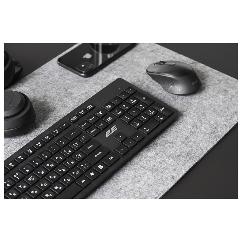 Клавиатура 2E KS260 WL EN/UKR Black