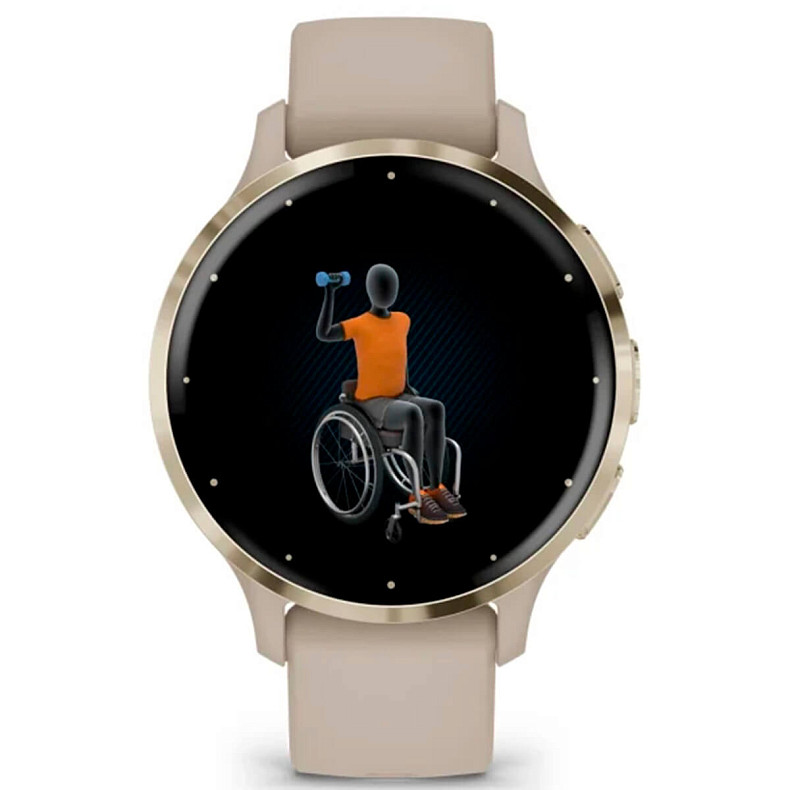 Спортивные часы GARMIN Venu 3s Soft Gold Stainless Steel Bezel with French Gray Case and Silicone Band