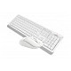 Комплект бездротовий (клавіатура, миша) A4Tech FG1012 White USB