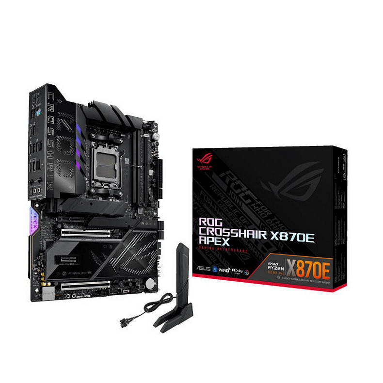 Материнcька плата ASUS ROG CROSSHAIR X870E APEX sAM5 X870E 2xDDR5 M.2 USB Type-C Wi-Fi BT ATX