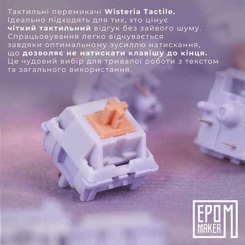 Клавиатура EPOMAKER TH80 PRO V2 Wisteria Tactile White (TH80-PROV2-W-WT)