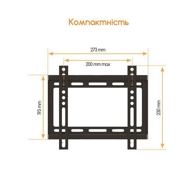 Кронштейн ACCLAB AL-FR20/F (1283126485763) (VESA200х200)