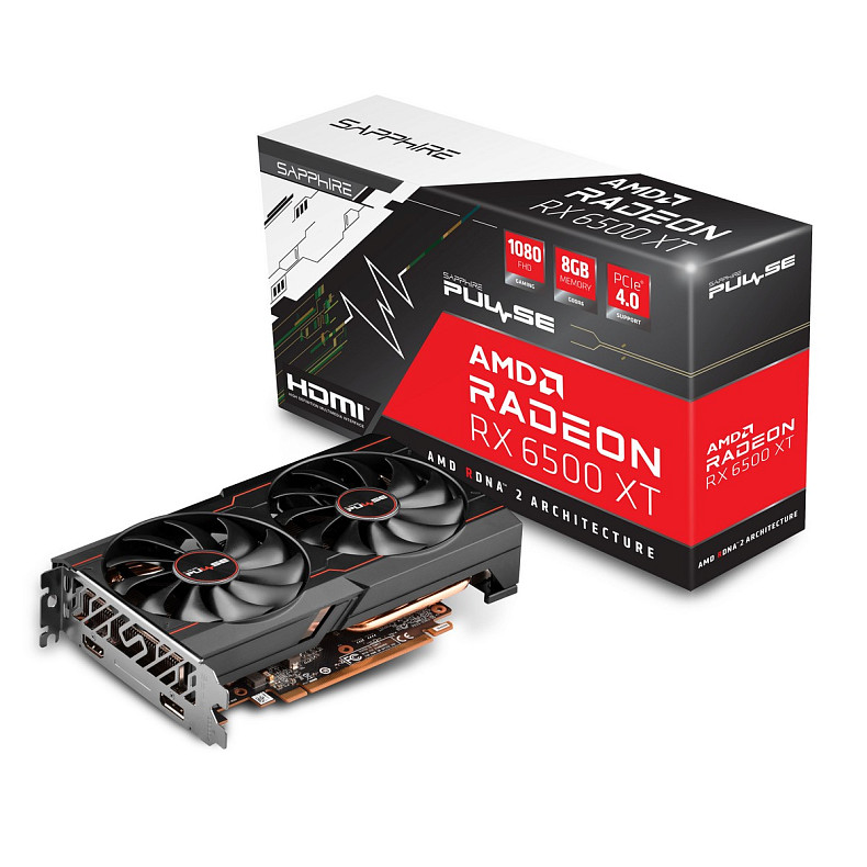 Відеокарта SAPPHIRE Radeon RX 6500 XT 8GB GDDR6 PULSE GAMING OC