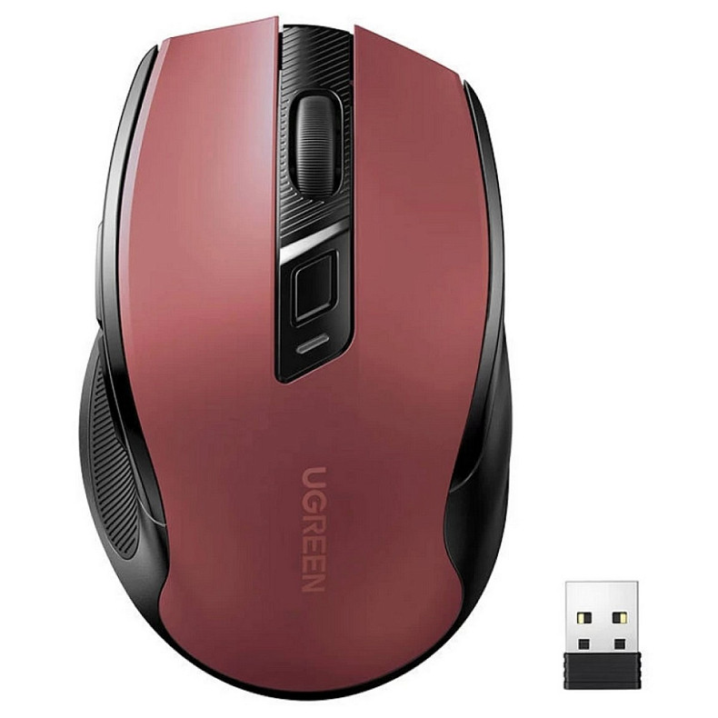 Мышка UGREEN MU006 Bluetooth, 4000dpi., 4кн., Silence Design, Красная