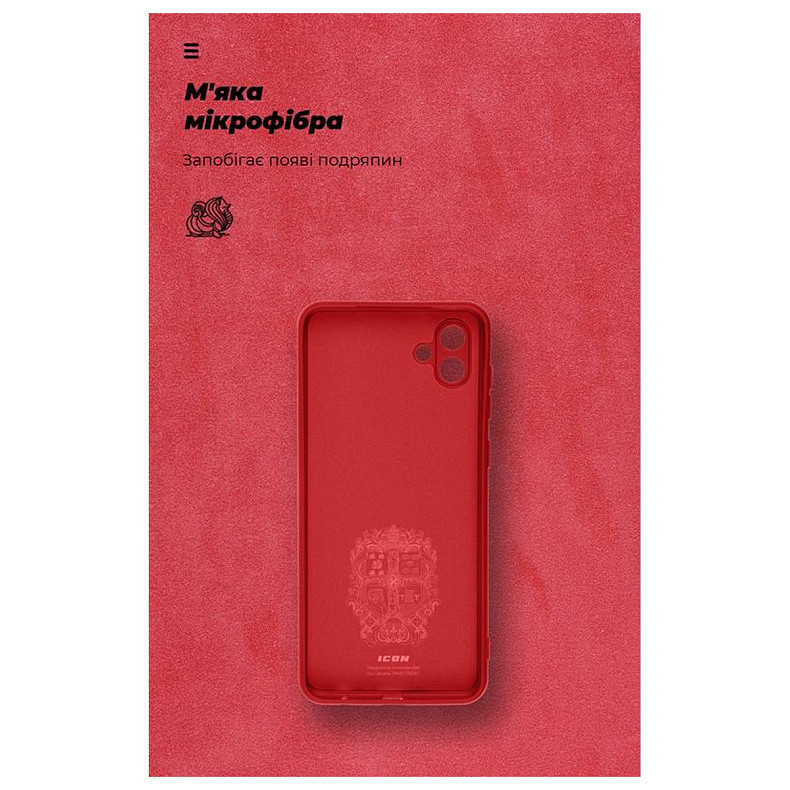 Чохол-накладка Armorstandart Icon для Samsung Galaxy A04 SM-A045 Camera cover Red (ARM63907)