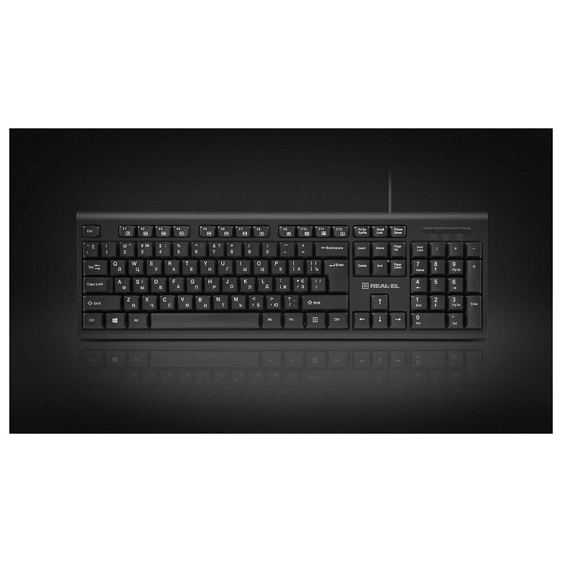 Комплект (клавиатура, мышь) REAL-EL Kit 511 Black