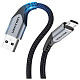 Кабель USB2.0 AM-Micro BM, 0.25 м, 3.0A, (18W) PVC Gray Aluminum  Alloy Vention