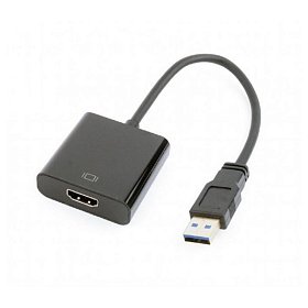 Адаптер Cablexpert (A-USB3-HDMI-02) USB3.0-HDMI, 0.15 м, черный