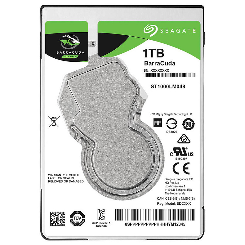 Жорсткий диск Seagate BarraCuda 1.0TB 5400rpm 128MB (ST1000LM048)