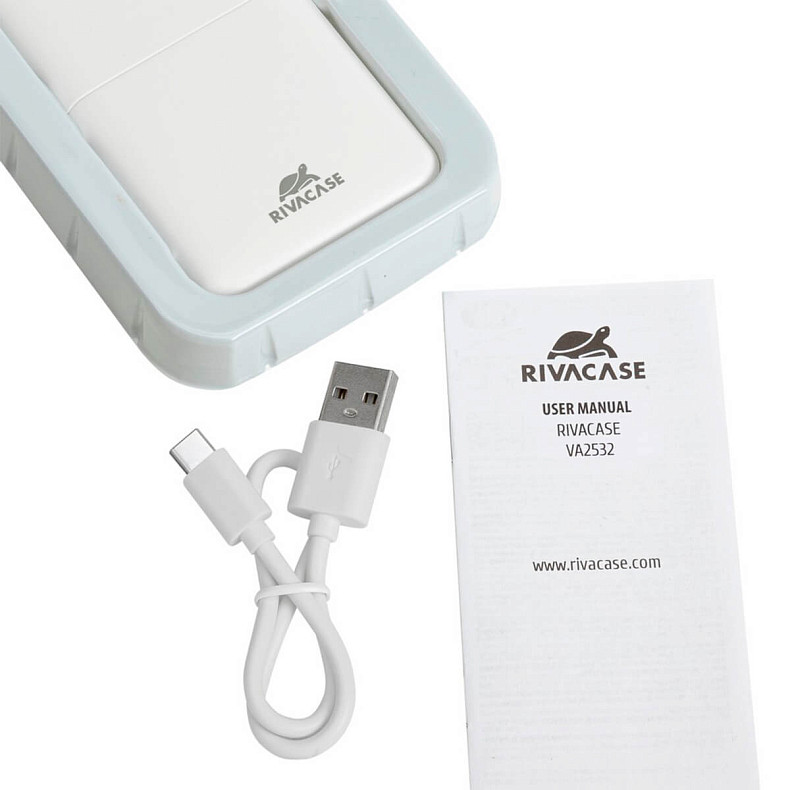 Универсальная мобильная батарея Rivacase Rivapower VA2532 QC3.0 PD3.0 20W 10000mAh White