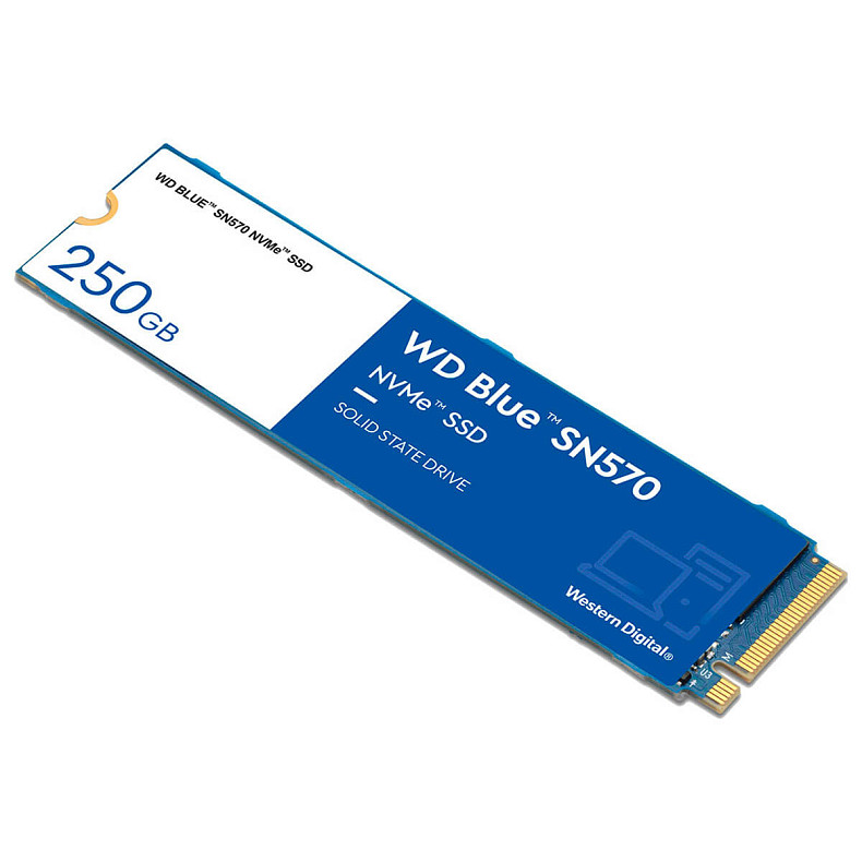 SSD диск WD 250GB Blue SN570 M.2 2280 PCIe 3.0 x4 3D TLC (WDS250G3B0C)