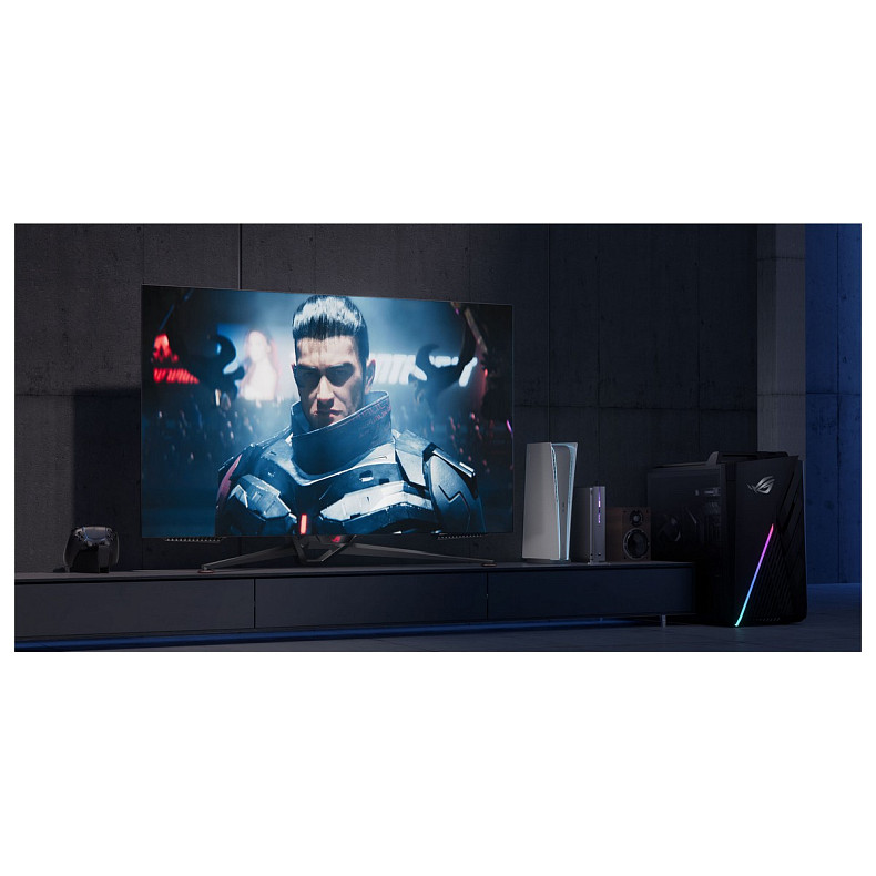 Монітор Asus 47.5" ROG Swift PG48UQ 4xHDMI, DP, 4xUSB, MM, OLED, 3840x2160, 138Hz, 0.1ms, DCI-P3 98%