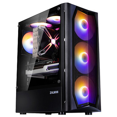 Корпус Zalman N4 Rev.1, без БП, 1xUSB3.0, 2xUSB2.0, 3x140mm RGB fans, 3x120mm RGB fans