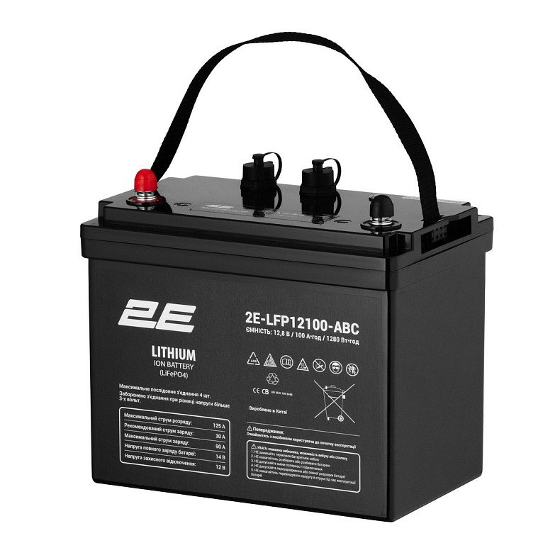 Аккумуляторная батарея 2E LFP12, 12В, 100Ah, ABC 4S (2E-LFP12100-ABC)