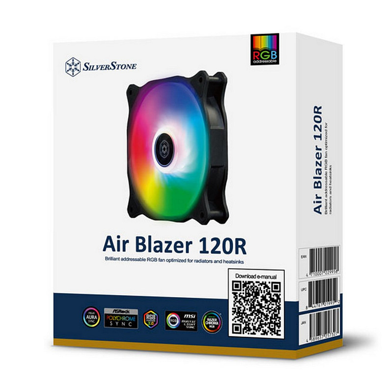 Корпусной вентилятор SilverStone Air Blazer AB120R-ARGB 120мм, ARGB