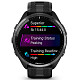 Спортивные часы Garmin Forerunner 965 Carbon Gray DLC Titanium Bezel with Black Case and Black/Powder Gray Silicone Band