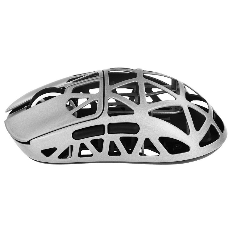 Мишка Attack Shark R2, Wireless/Bluetooth, 42000dpi. (PAW3950), 6кн., Silver gray