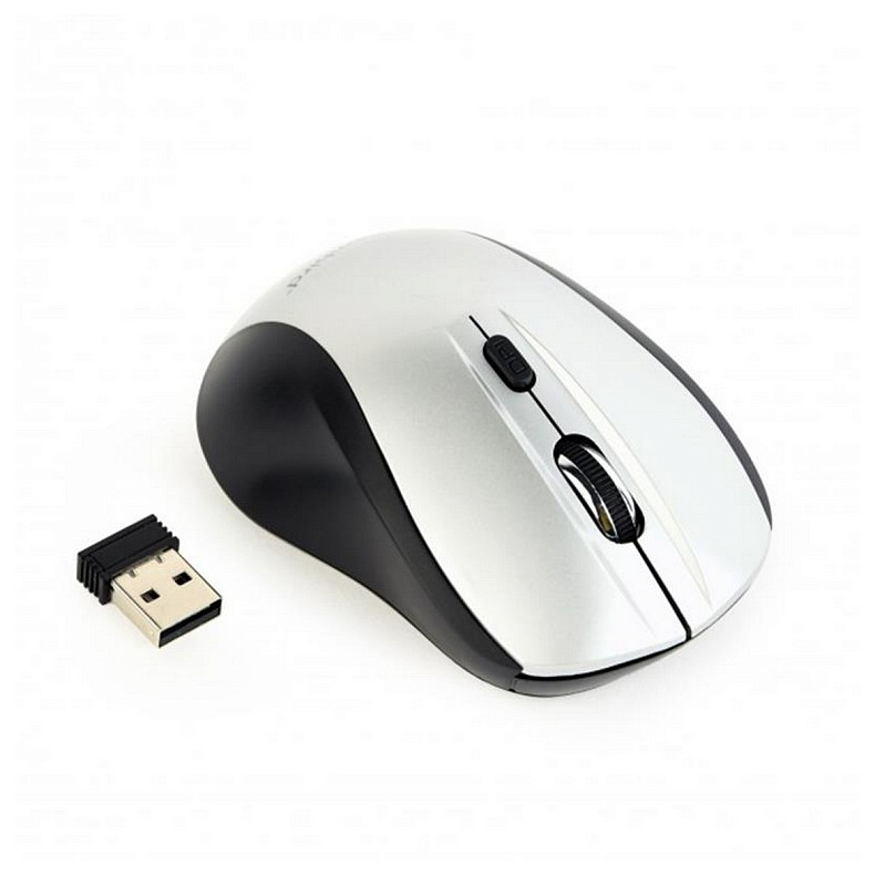 Миша бездротова Gembird MUSW-4B-02-BS Black/Silver USB