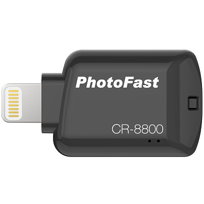 Lightning адаптер PHOTOFAST iOS Card Reader CR8800 Black (CR8800BK)