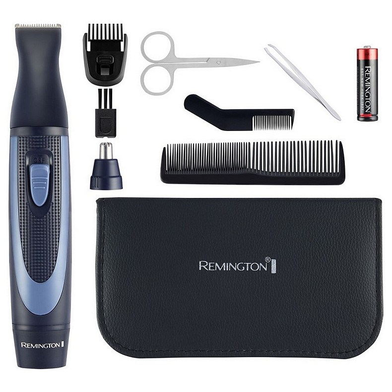 Набір дорожній Remington TRAVEL KIT, для бороди, вусів, носа та вух, насадок-3, чохол, гребінець, пі