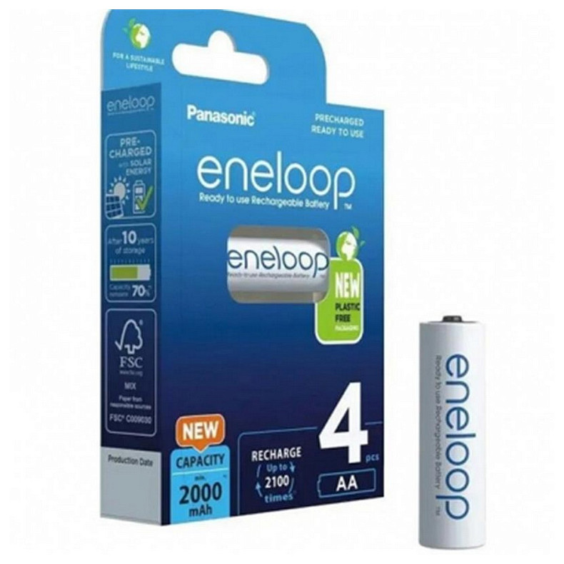 Акумулятори Panasonic Eneloop AA NI-MH 2000 mAh BL 4 шт