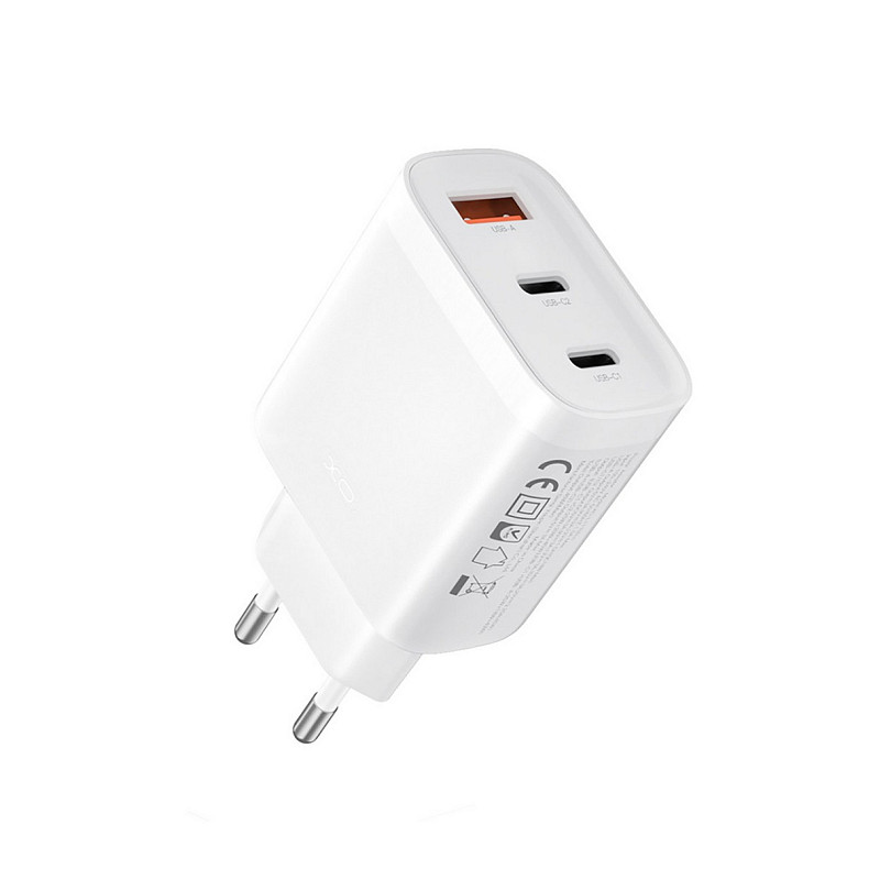 Зарядний пристрій XO L117 (2USB-С, 1USB, 3А) PD, QC 3.0 White (L117-CC.white)
