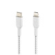 Кабель Belkin USB-С - Lightning, BRAIDED, 1m, white