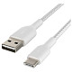 Кабель Belkin USB-A - USB-С, BRAIDED, 1m, white