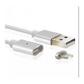 Кабель Voltronic USB-Lighting, магнитный, 1м, Silver (YT-MCFB-L/S/13190) блистер