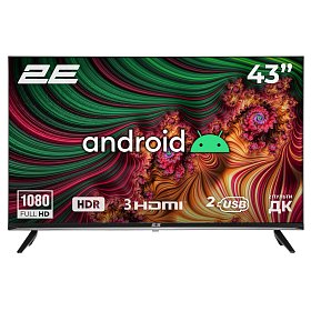 Телевізор 43" 2E LED FHD 60Hz Smart Android Black (2E-43A07K)