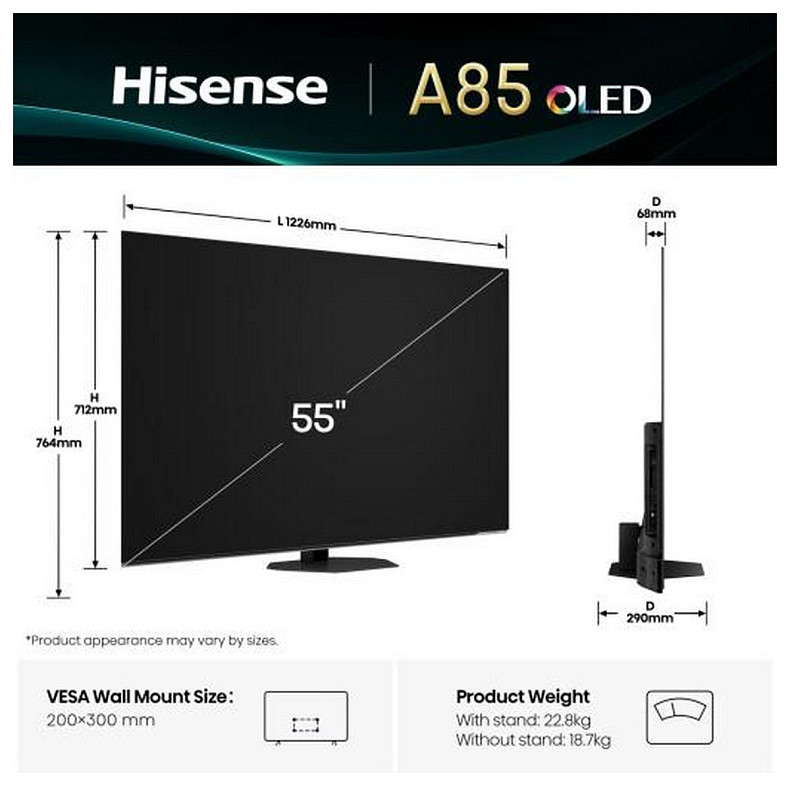 Телевизор HISENSE 55A85Q