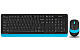 Комплект беспроводной A4Tech FG1010 Black/Blue USB