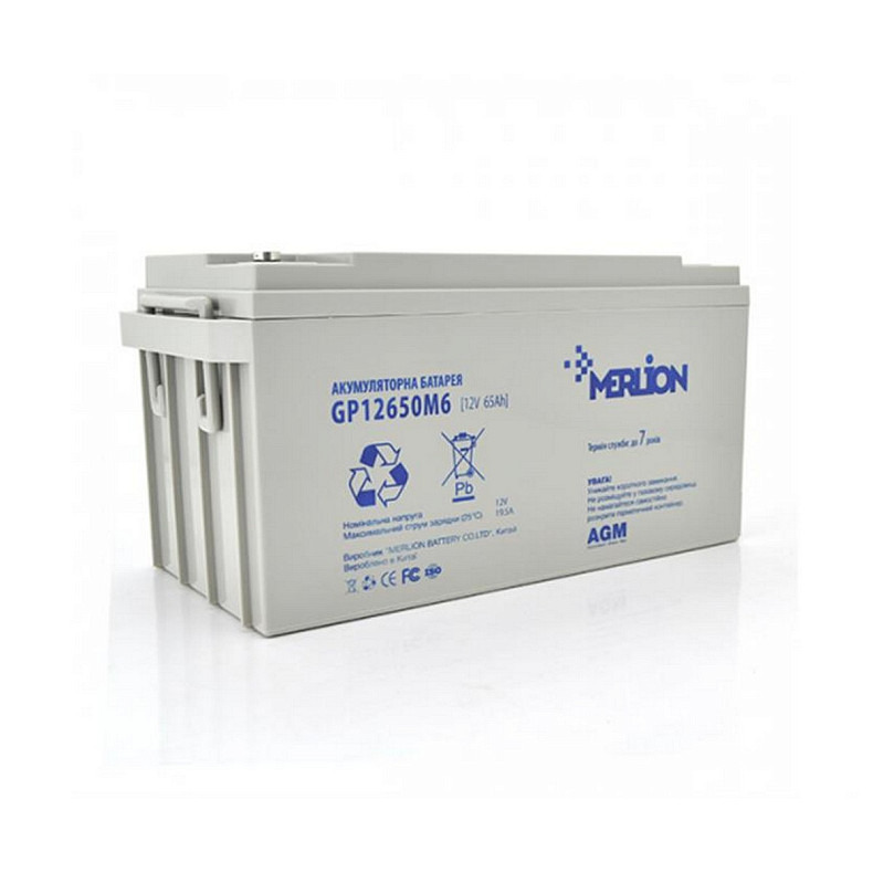 Акумуляторна батарея Merlion 12V 65AH AGM (GP12650M6/09414)