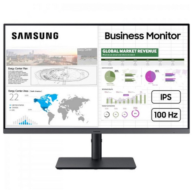 Монітор Samsung 27" S24C430 HDMI, DP, USB, IPS, 100Hz, 4ms