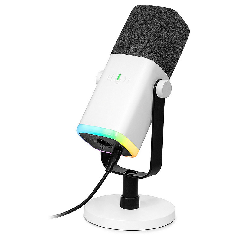 Микрофон динамический Fifine AM8W USB/XLR White