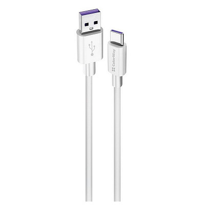 Кабель ColorWay USB-USB Type-C, 5.0А, 1м, White (CW-CBUC019-WH)