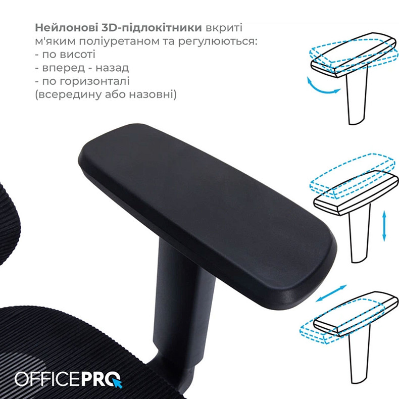 Офисное кресло Officepro Atlas OC630-B-B-B