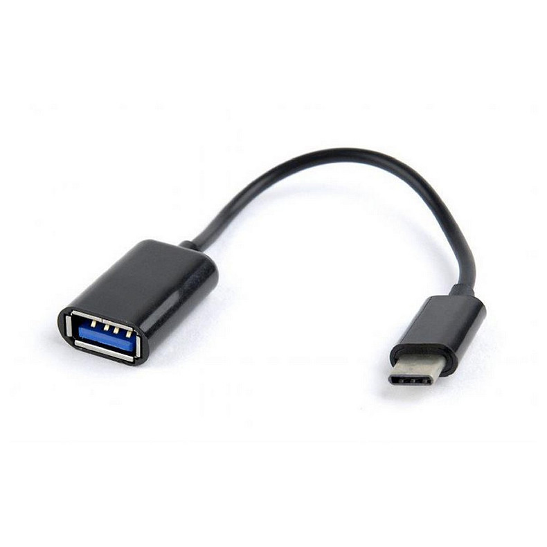 Кабель Cablexpert USB - USB Type-C V 2.0 (F/M), 0.2 м, черный (AB-OTG-CMAF2-01)