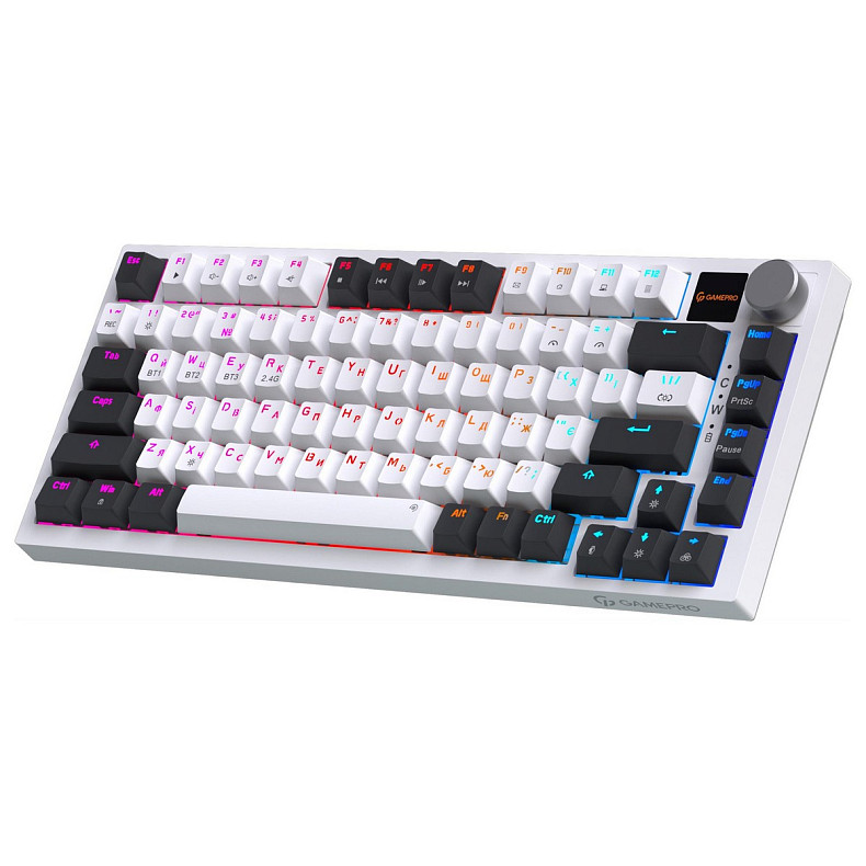 Клавіатура GamePro Asgard Valhalla QLAB Sakura Switch White With Display (MK160-W-D-QS-