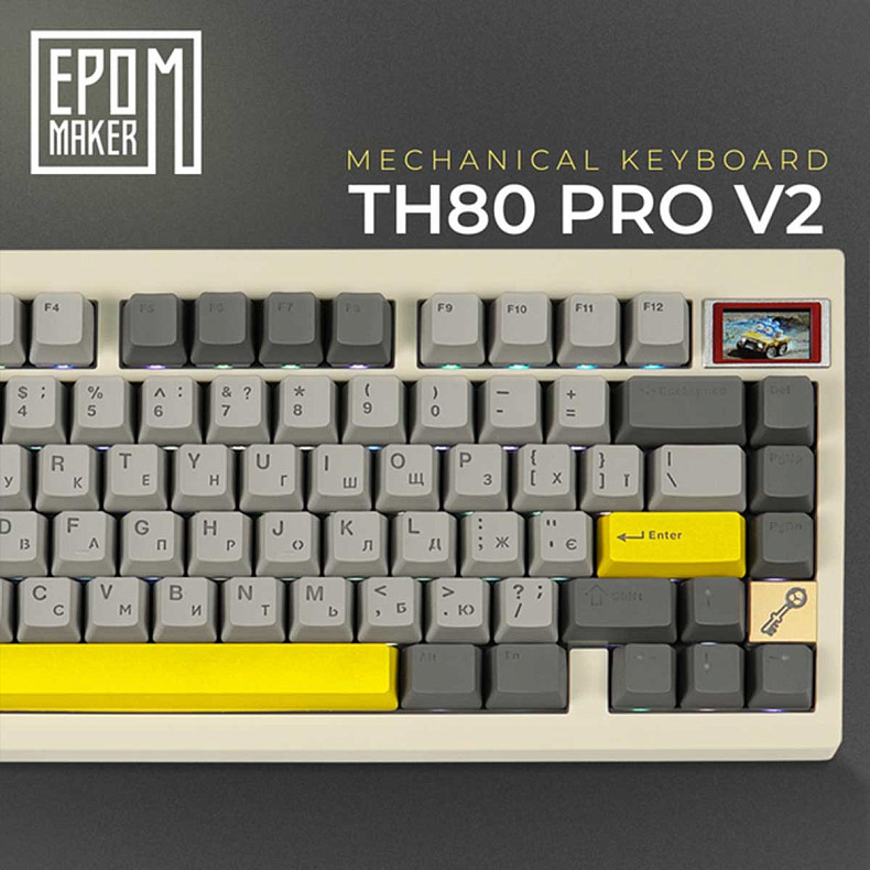 Клавиатура EPOMAKER TH80 PRO V2 Wisteria Tactile White (TH80-PROV2-W-WT)