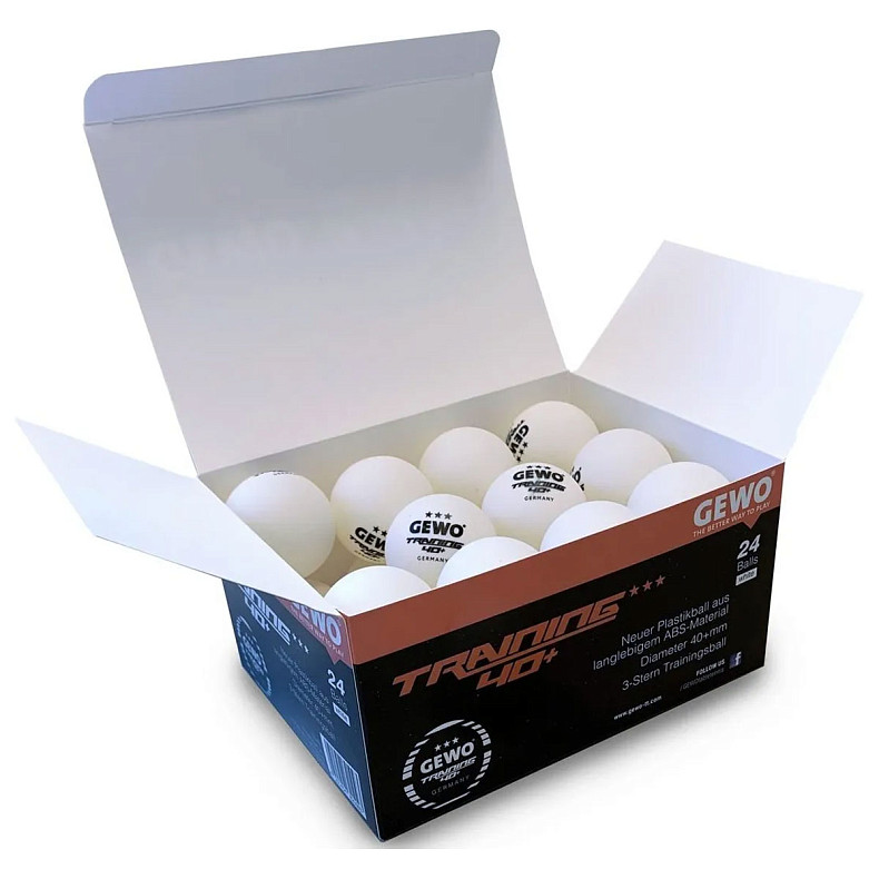 М'ячі для настільного тенісу Gewo Trainingsball 40+ 24 шт (85921200)
