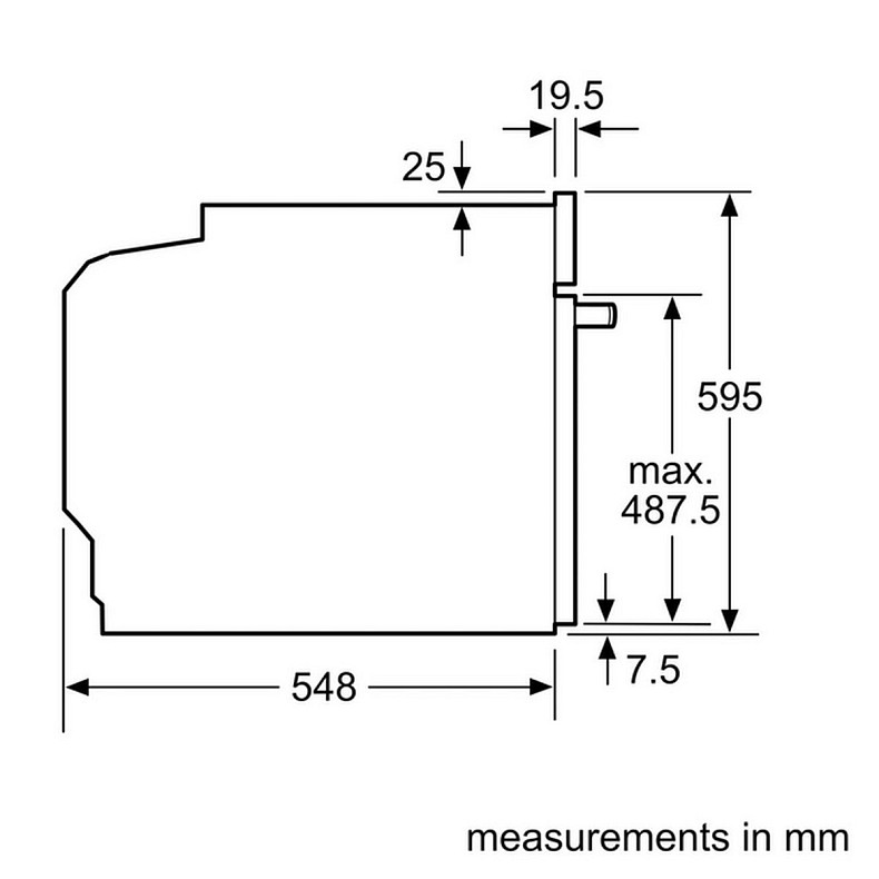 Духовой шкаф Bosch электрический, 71л, A, дисплей, конвекция, пиролиз, черный