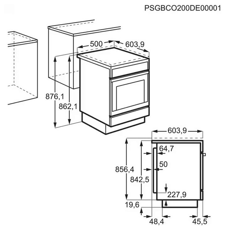 Плита газовая Electrolux LKG504000W