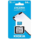 Карта памяти Kioxia 64GB MicroSDXC UHS-I Class 10 Exceria R100MB/s (LMEX1L064GG2) + SD-адаптер