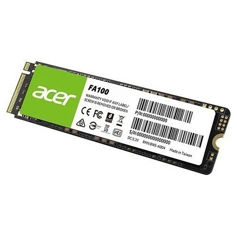SSD накопитель Acer 512Gb FA100 M.2 2280 NVMe 1.4 PCIe Gen 3x4 3D NAND