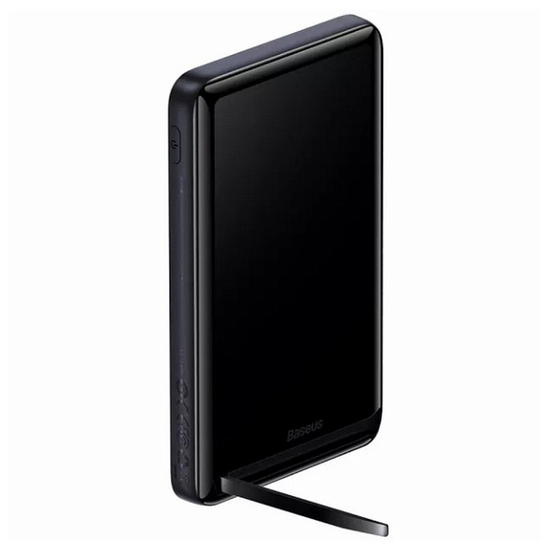 Универсальная мобильная батарея Baseus Magnetic Bracket Wireless 10000mAh 20W,Type-C PD,QC3.0,Qi,cabel 60W 0,5м Black