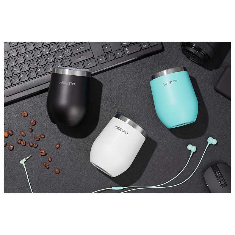 Термокухоль Ardesto Compact Mug, 350мл, нержавіюча сталь, чорний (AR2635MMB)